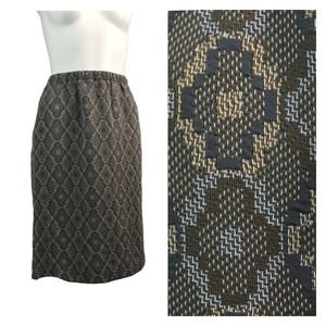 Deadstock 1960s Gray Tapestry Snakeskin Like Pencil Skirt  / Women's Small *